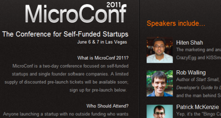Announcing MicroConf 2011: The (Laser-Focused) Conference for Self-Funded Startups